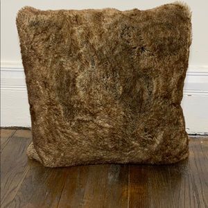 Luxurious Brown Faux Fur Pillow